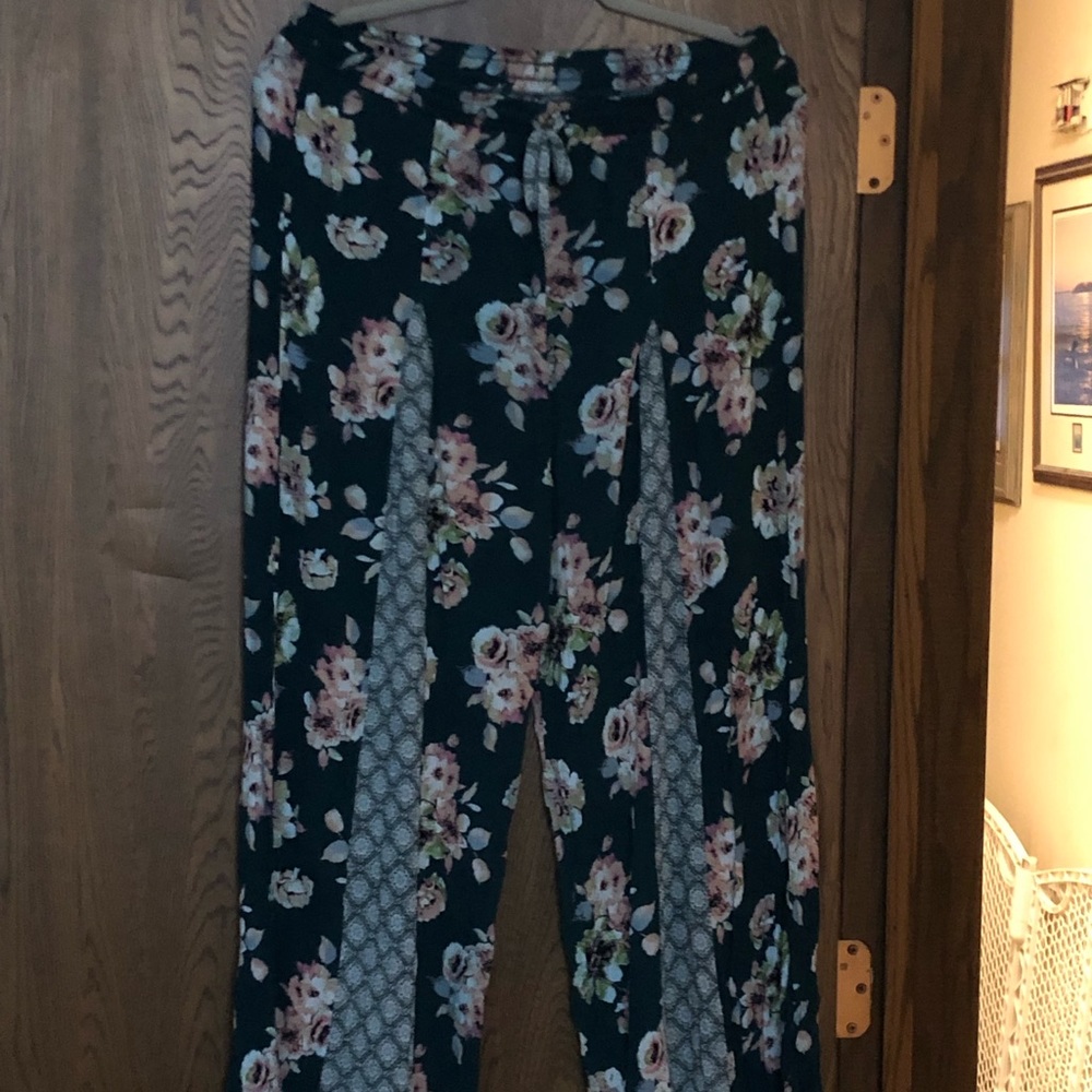 Floral light weight pants